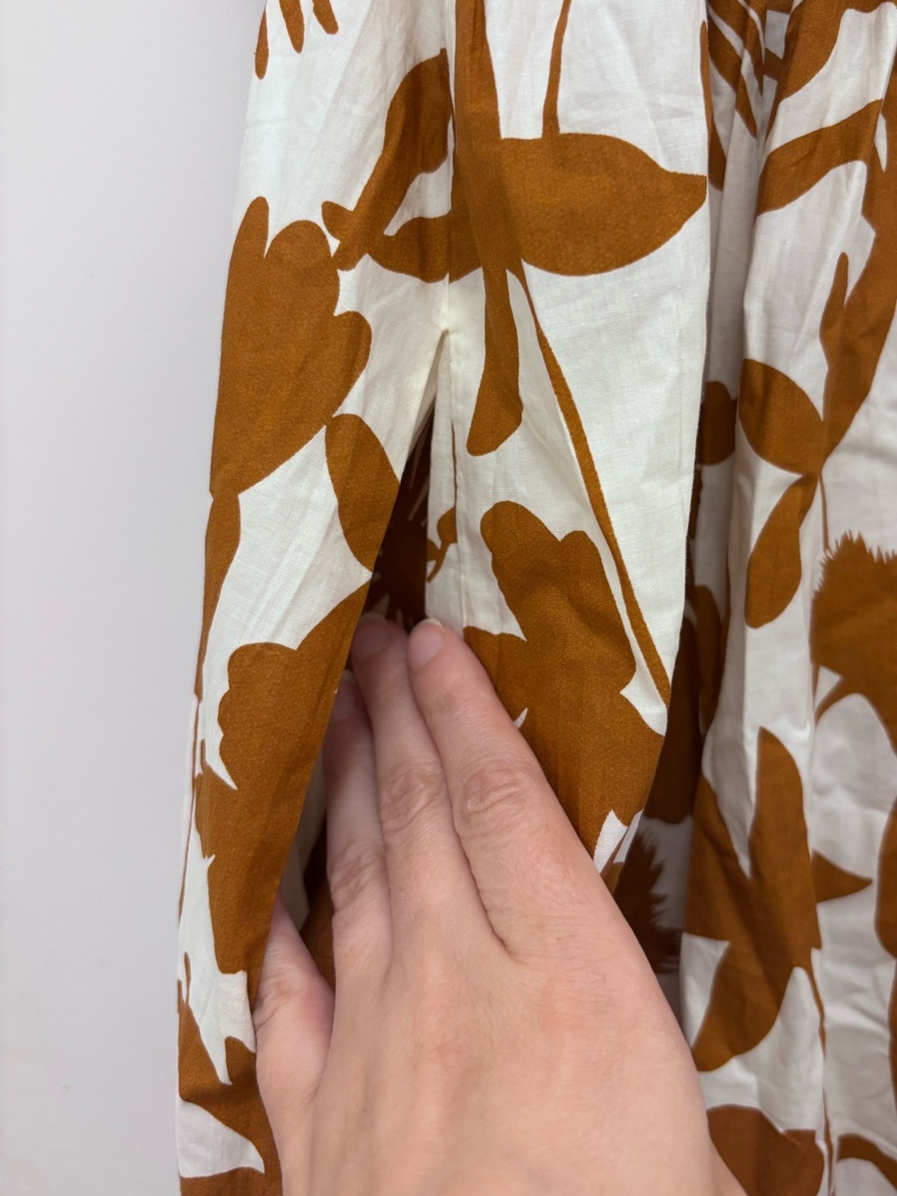 Petal and Pup White and Dark Orange/Brown Floral Sundress - Picture 6 of 6